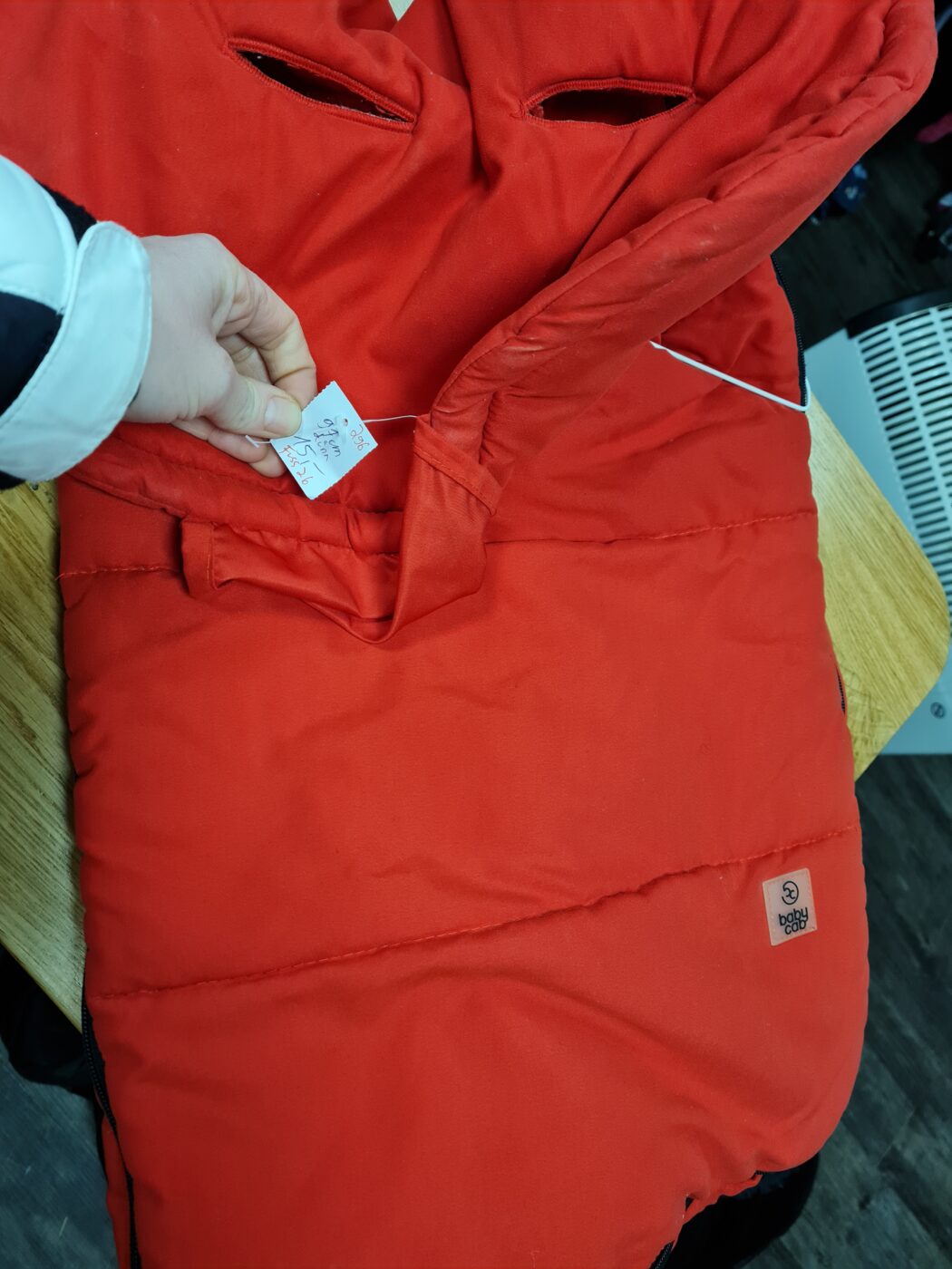 roter Übergangsfußsack