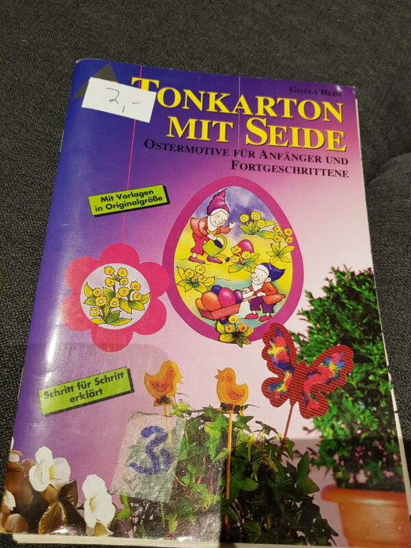 Bastelbuch Tonkarton mit Seide