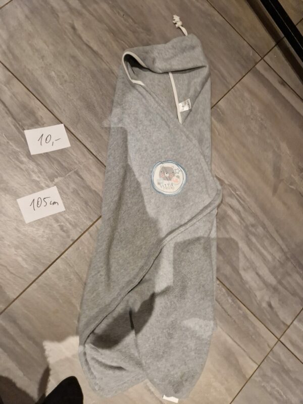 Fußsack Einschlagdecke groß Grau Fleece 105cm