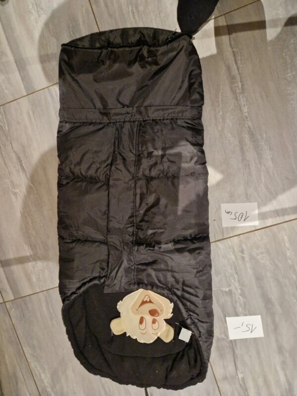 Fußsack schwarz dick 105cm