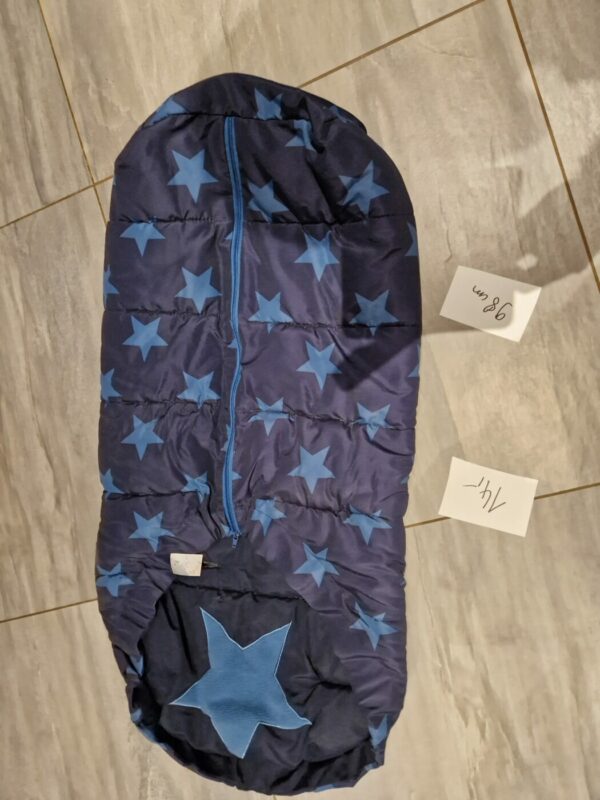 Fußsack blau mit Sternen 98cm