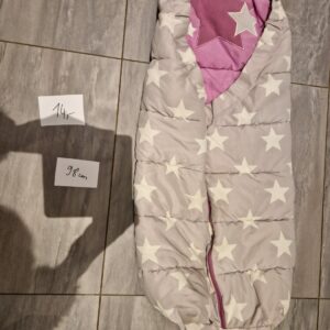 Fußsack Grau  mit Sternen 98cm