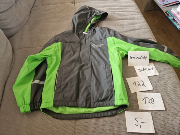 Jacke Regenjacke gefüttert 122 128