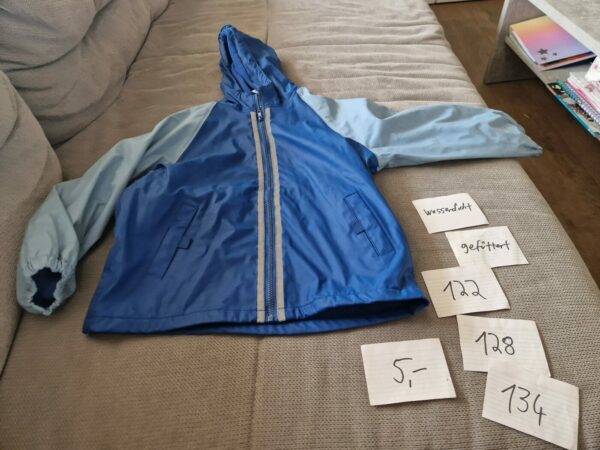 Jacke Regenjacke gefüttert 122-134