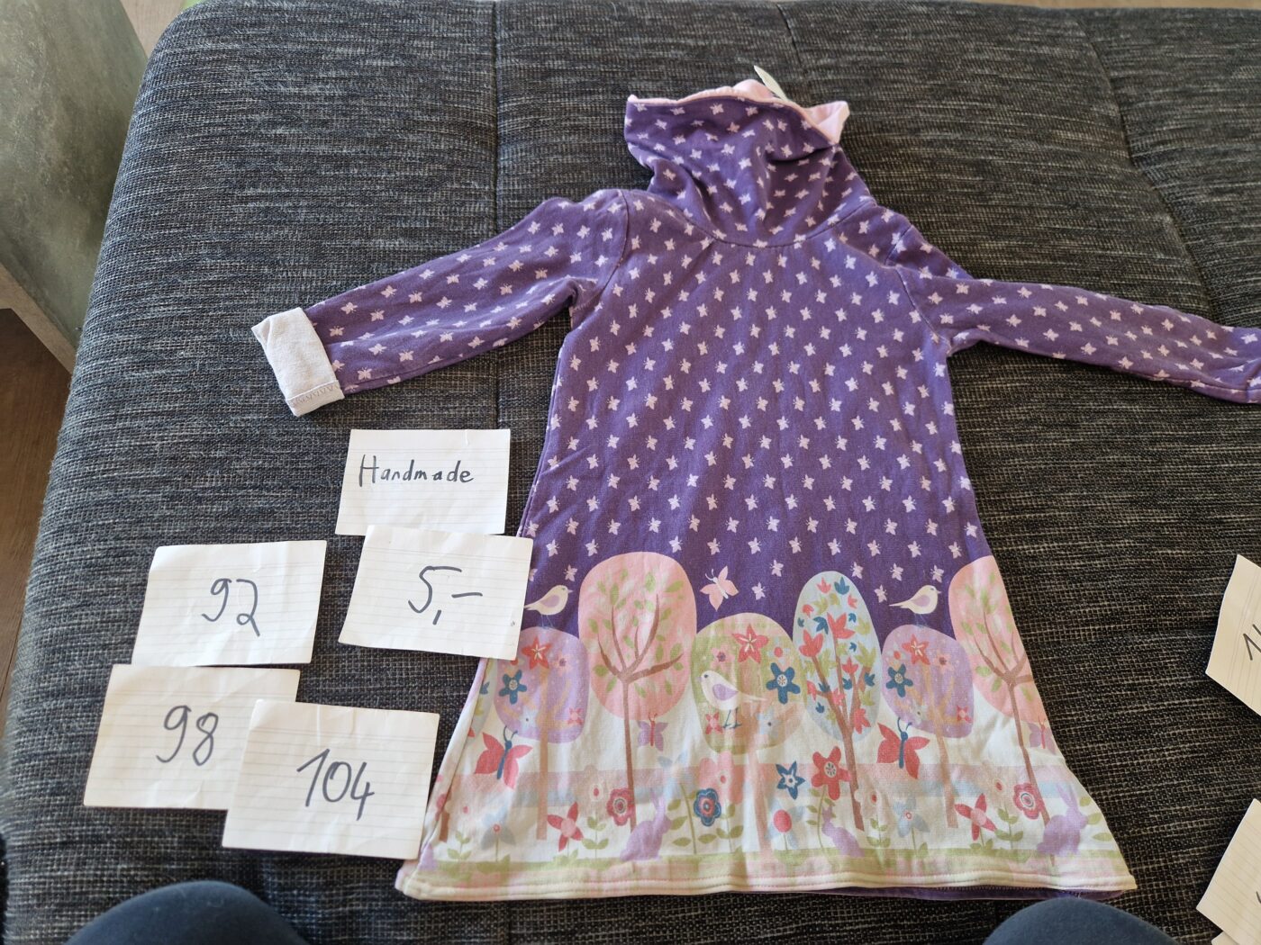 Kleid 92 98 104 Handmade Oberteilkleid