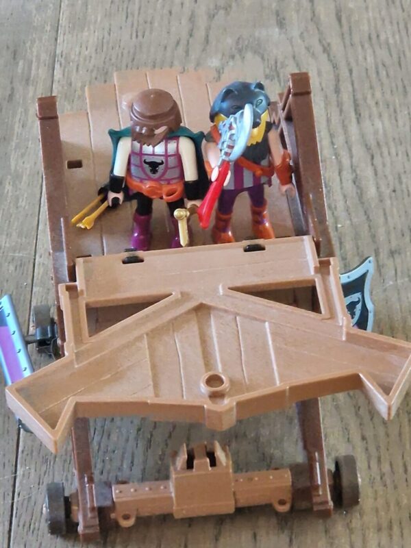 Playmobil Ritter mit Aussichtsturm Fahrtwagen