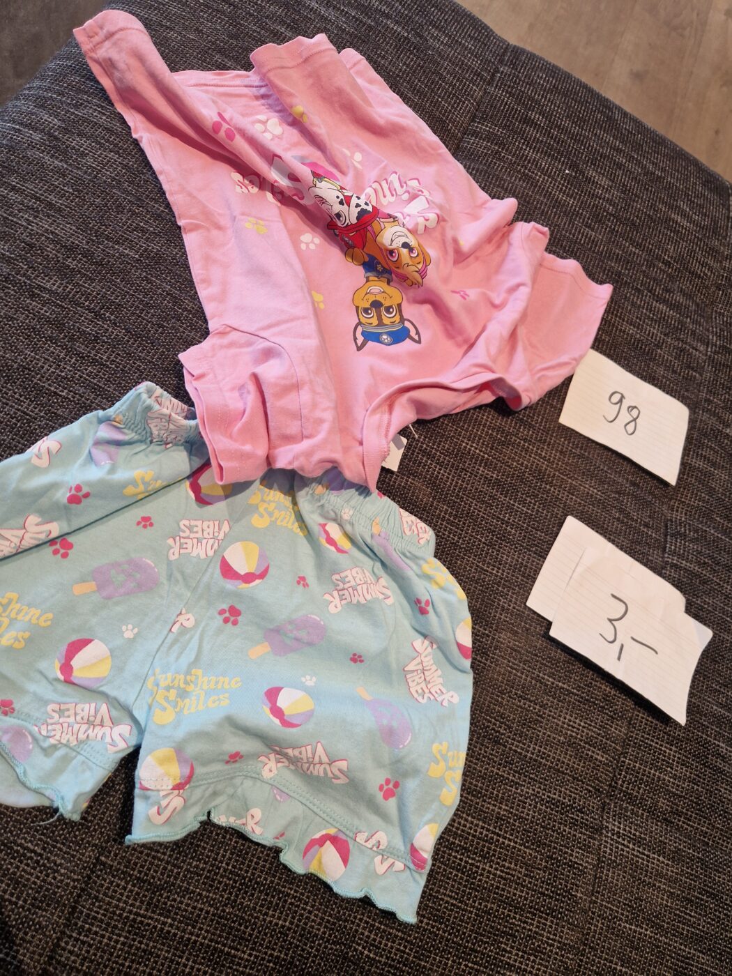 Set T Shirt & kurze Hose 98 Paw Patrol
