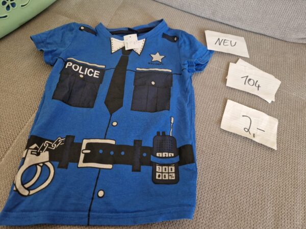 T Shirt 104 Polizei Neu