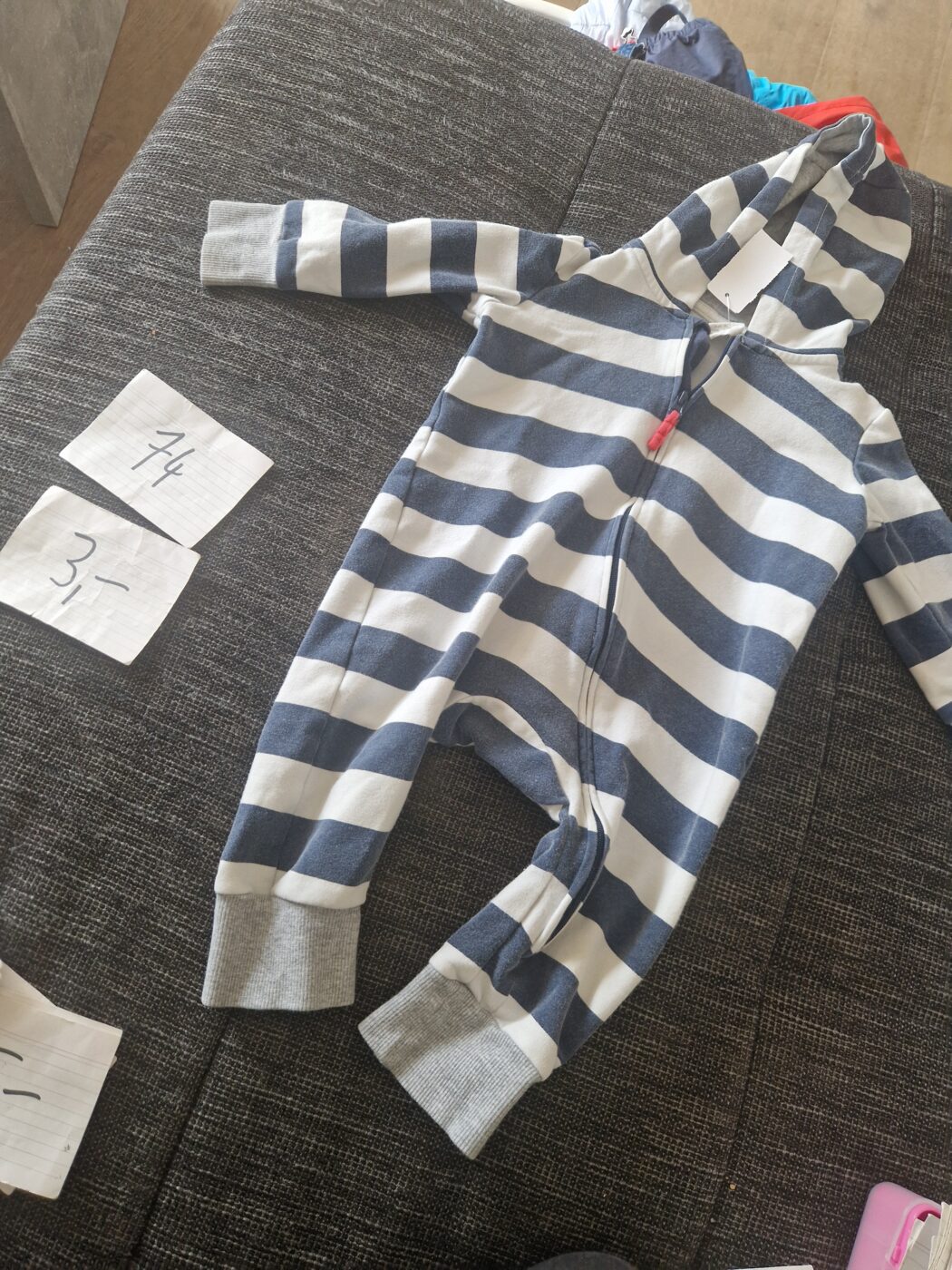 Tagesanzug Strampler 74 dünner Overall Schlafi 74