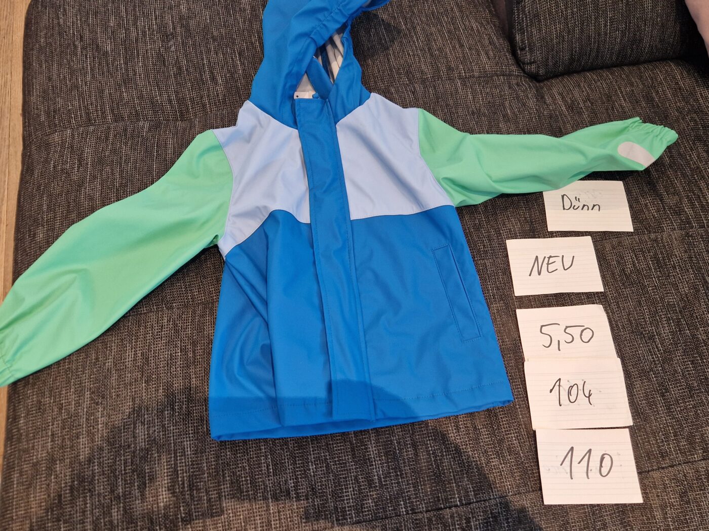 Jacke 104 110 Neu dünn Regenjacke