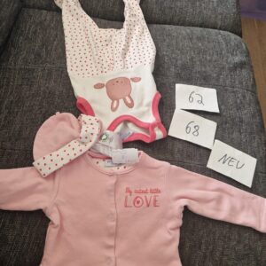 Set Neu Klitzeklein 62 68 Jacke, Mütze, Strampler