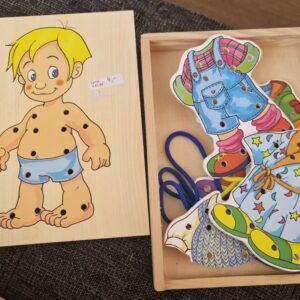 Spiel Puzzle Holz Fädelspiel