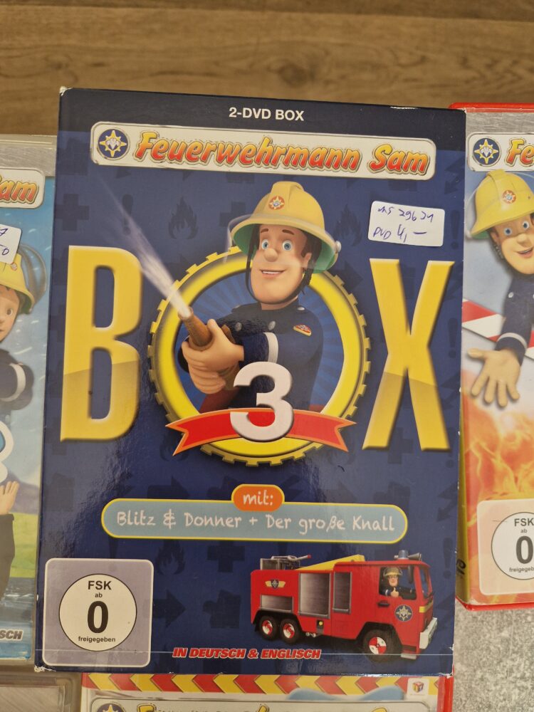 DVD Box 3 DVD's Feuerwehrman Sam