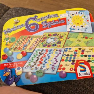Spielekoffer Meiner 6 Ersten Spiele ( 1 Stein fehlt, sonst komplett)