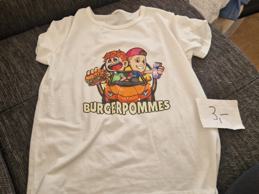 T Shirt Burger Pommes 140